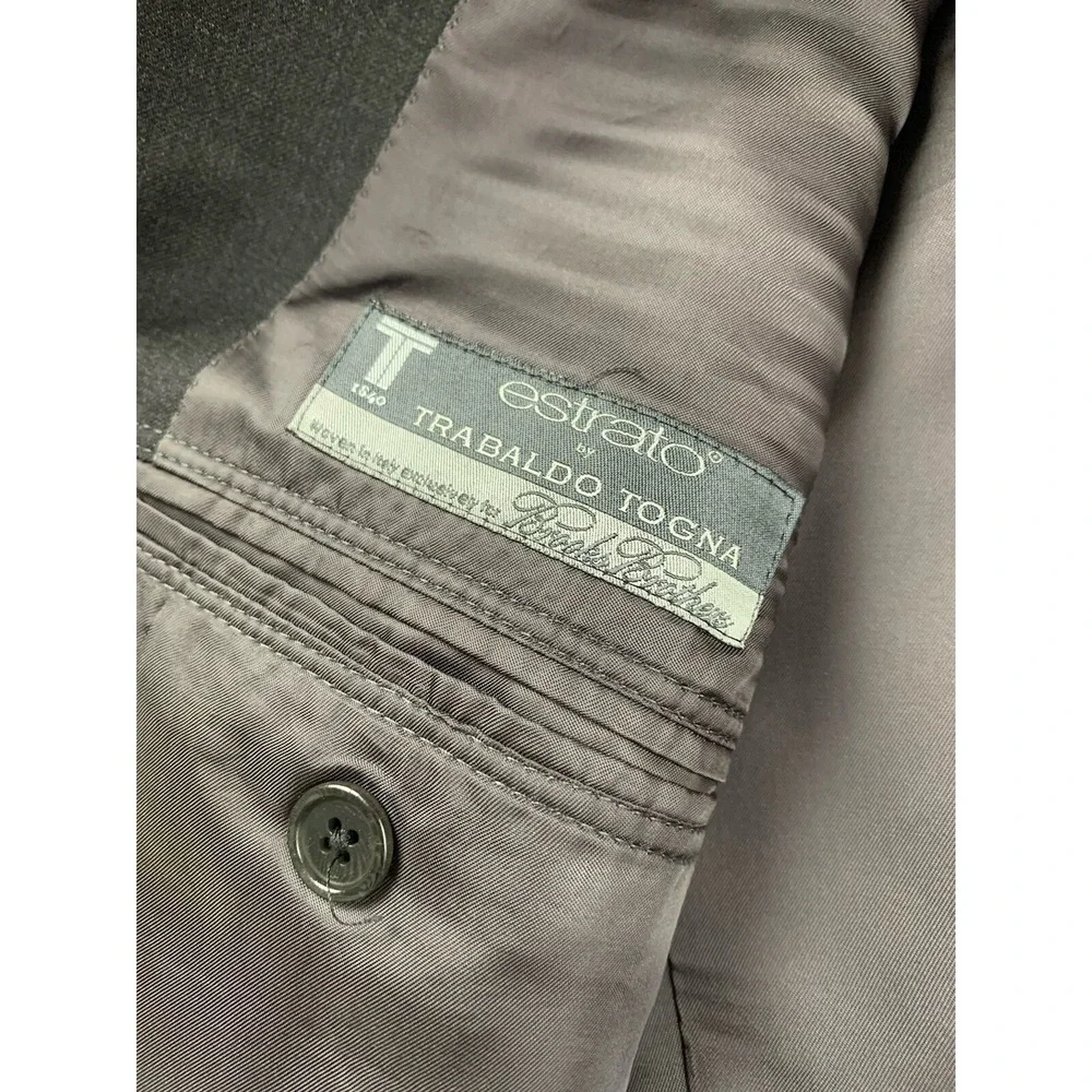 Brooks Brothers Mens Blazer 43 Black Wedding Wool Madison‎ 1818 Togna Italy USA